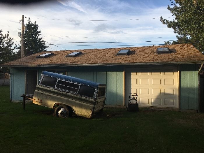 An entire garage shop for Picking - Metal Shelving units, Books, Records, just lots of Stuff - Trilaier is for sale...