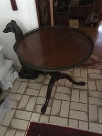 Antique round table with cabriole legs