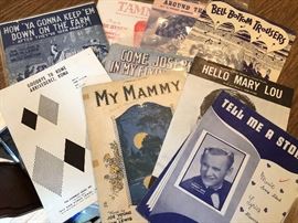 Vintage sheet music