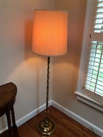 Brass floor lamp