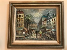 Paris Street Scene by Caroline Burnett, American born artist 