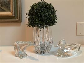 Signed Crystal Animals - Vase not for sale :(