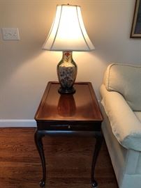 Kittinger  Queen Anne-style Mahogany Tea Table with pull-out writing surface