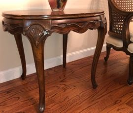Side table with ornate edge