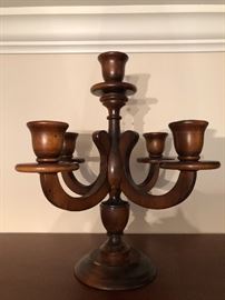 Wooden candelabra 