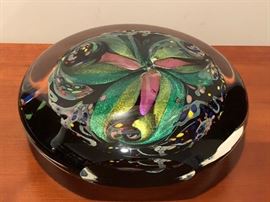 Stunning Signed Rollin Karg Dichroic Glass Sculpture - can be displayed flat, or, standing on flat edge shown here at bottom of sculpture. 