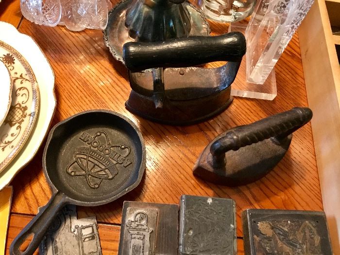cast iron irons and stamps