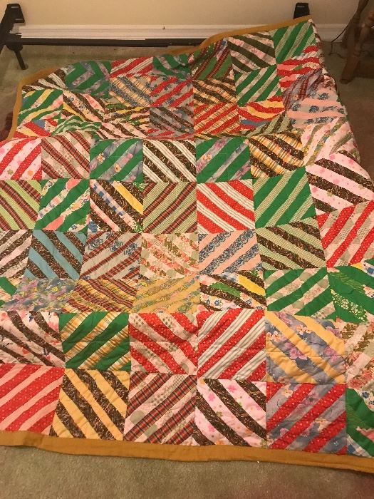 Colorful vintage quilt