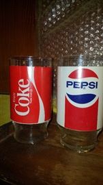 Coke and Pepsi glasses
