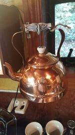 Copper tea kettle from Portugal