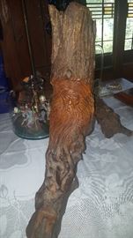 Driftwood carving gnome
