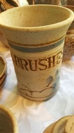 Pottery Brushes jar 