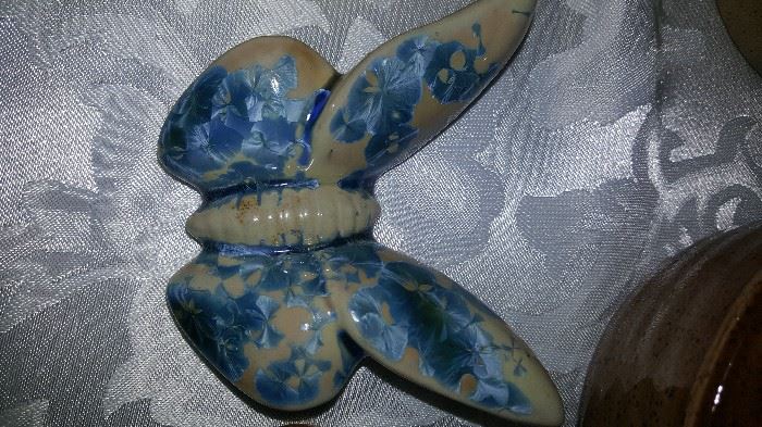 Pigeon Forge Pottery  Butterfly in crystalline glaze