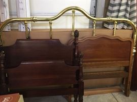 Brass king headboard/twin bed frames
