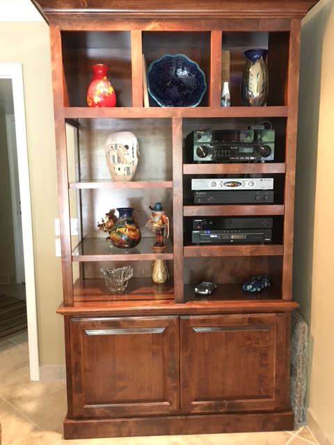 Custom Entertainment & Display Cabinet - Excellent condition, pull out shelves for A/V components, custom lighting, Excellent condition - like new $ 550 OBO