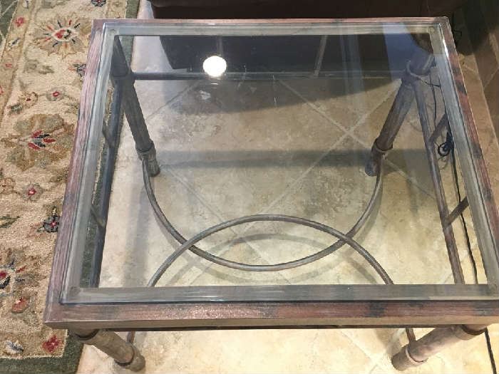 Glasss  Metal Coffee and End Table - $ 150