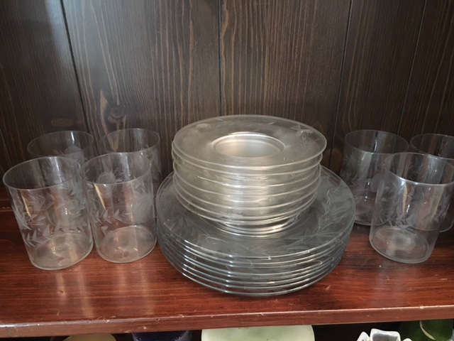 Cut Glass Antique Dishes  Glasses $ 50