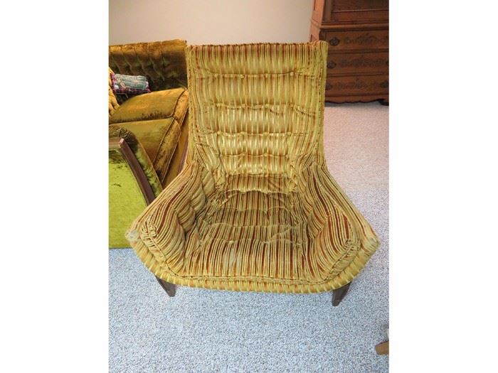 Super Awesome MidCentury Modern Chenille Chair