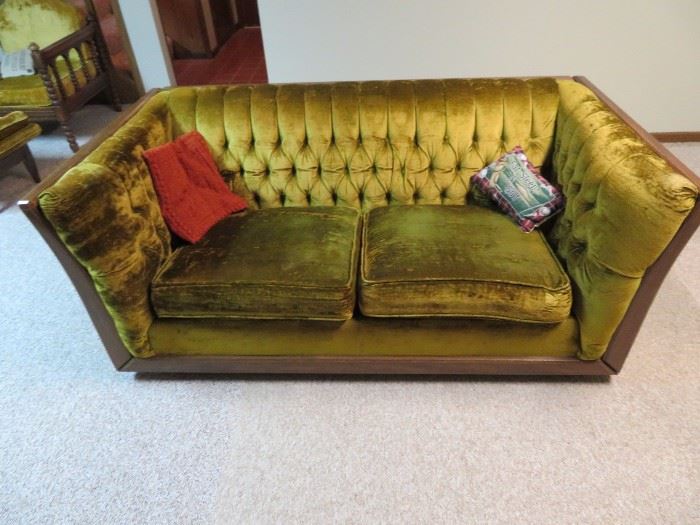 Vintage Modern Chenille Couch