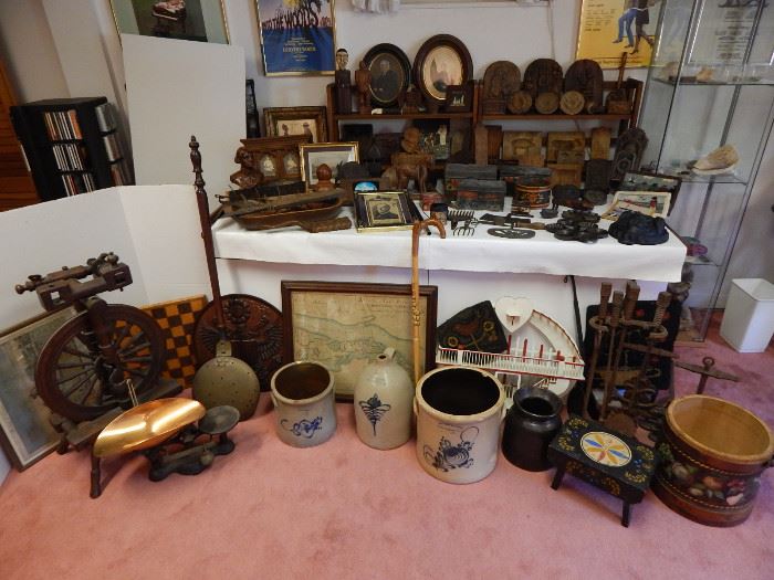 Just a small part of the original American primitives to be offered as part of our retirement downsizing sale