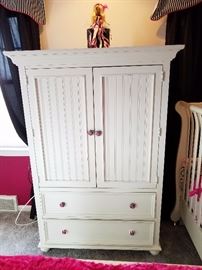 wainscot style armoire