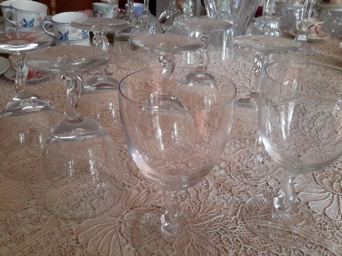8 STEMMED FOSTORIA GLASSES