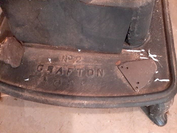 GRAFTON MARKING ON POT BELLY STOVE