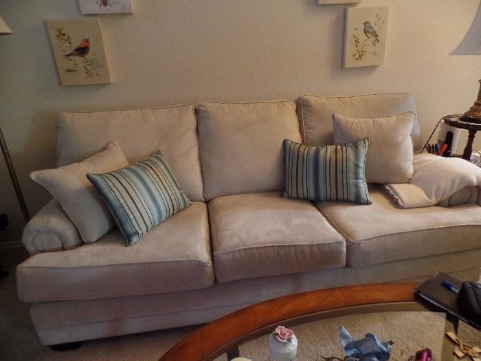 Comfortable micro suede sofa 