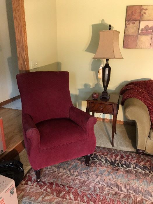 Designer chairs and carpeting