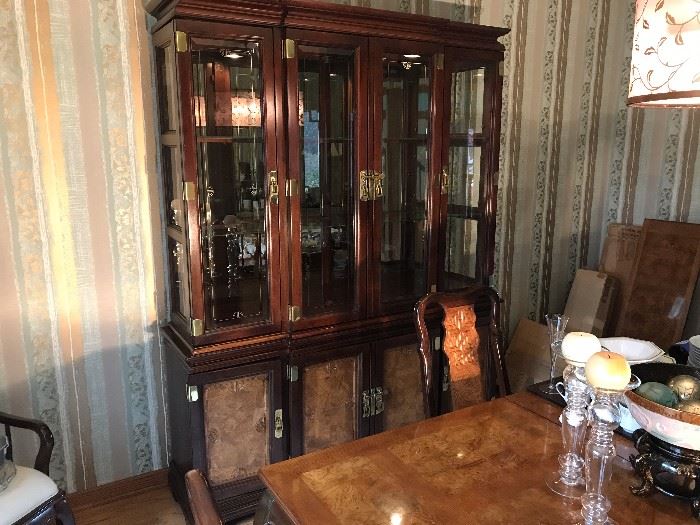 Exquisite black lacquered china cabinet