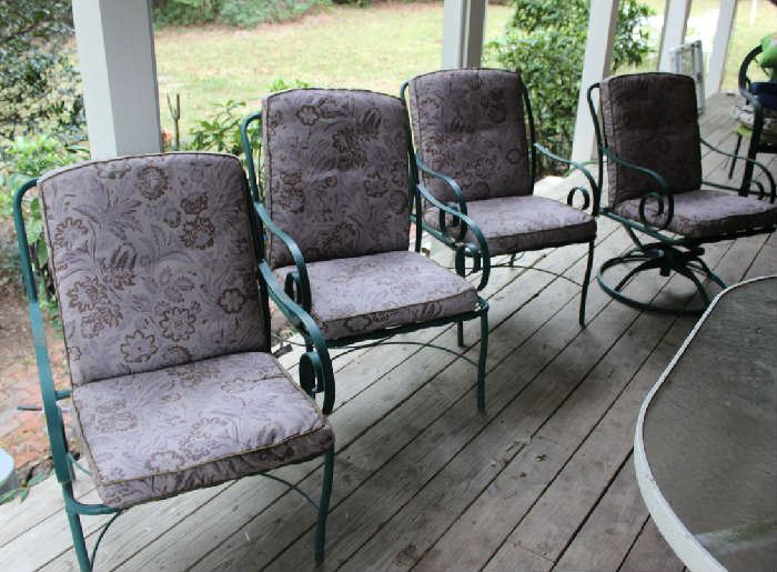Front view of the patio chairs.