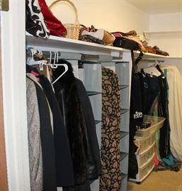 Just a few of the clothes, purses, shoes and the clothes containers.