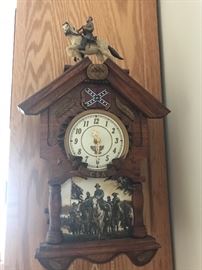 Civil War theme cuckoo clock