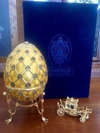 Faberge Imperial egg & carriage in a presentation box