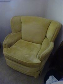 yellow/greenish chair 