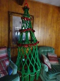 macrame christmas tree