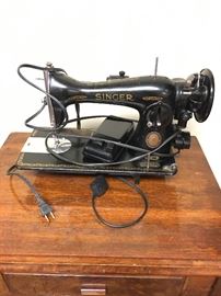 Singer Sewing Machine and Cabinet