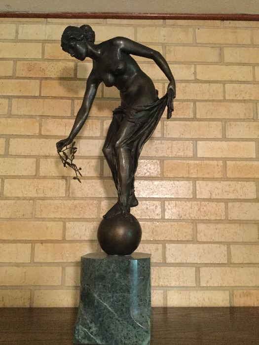 Gorgeous bronze art nouveau nude 