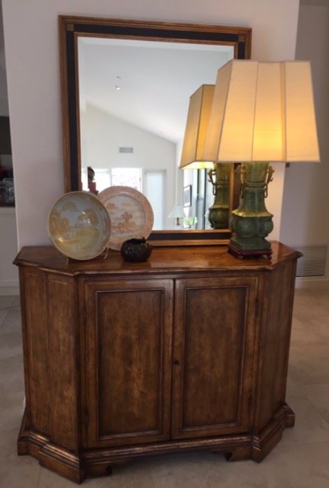 Minton-Spidell Italiante Cabinet ~ Vintage Patinated Bronze Lamp