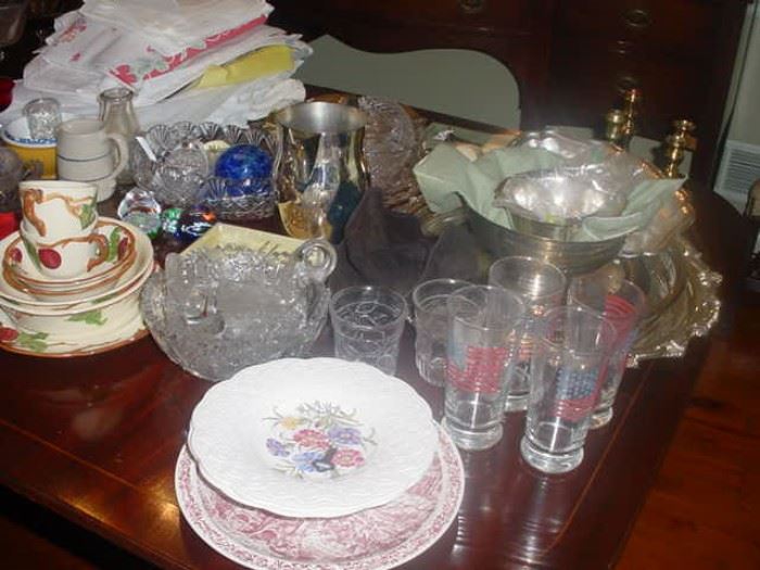 Some of the china, crystal, and more