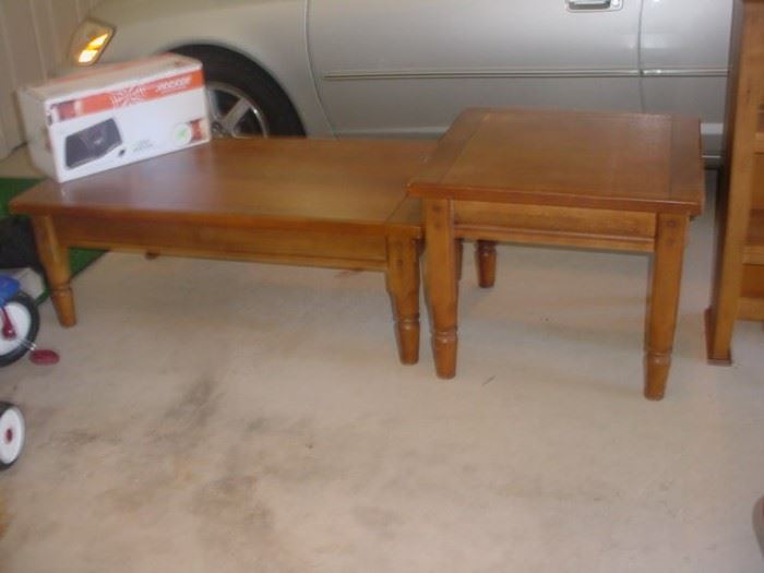 pair of end and coffee tables