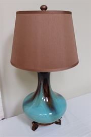 One single table lamp.