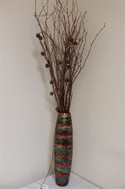 Decorative vase and prelit stems.