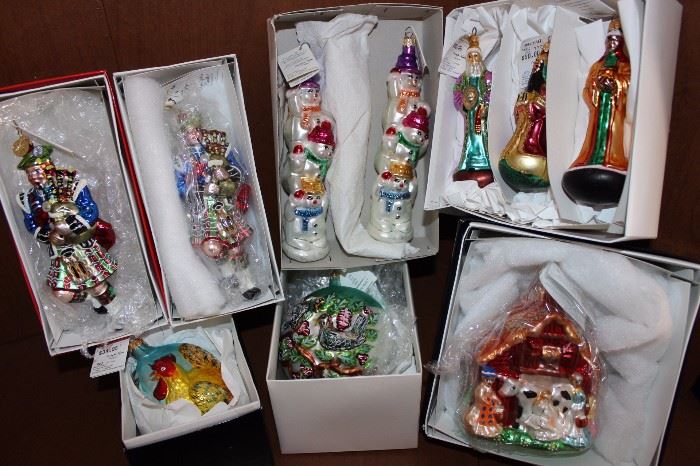 Christopher Radko, new in box,  with tags Christmas ornaments.