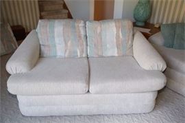 White/Gray Pin Striped Love Sea