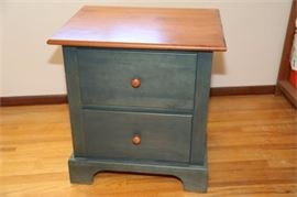 Nadeau Green and Wood top night stand