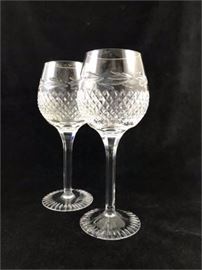 Vintage Cut Crystal Red Wine Goblets