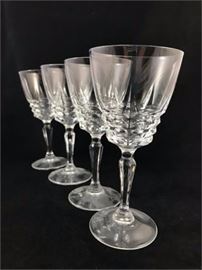 Crystal White Wine Glasses Set of Four