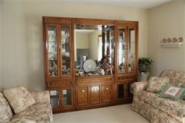 Lighted Mirrored China Cabinet