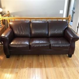 Contemporary Top Grain Leather Sofa